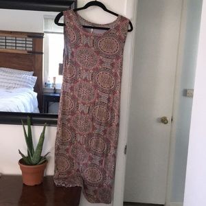 Free People sleeveless patterned dress.